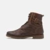 Pier One Leather - Veterboots - Brown 2 Pier One Leather - Veterboots - Brown -Heren Kledings Winkel 051eef69b5e047c99ad3e4eb398dd6bf