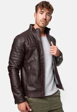 Indicode Jeans Brook - Imitatieleren Jas - Dark Brown 10 Indicode Jeans Brook - Imitatieleren Jas - Dark Brown -Heren Kledings Winkel 09ed00416aa94efea07e1eb15f97e984