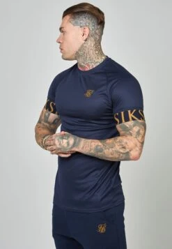SikSilk Short Sleeve Dynamic Tech - T-Shirt Print - Navy -Heren Kledings Winkel 230eb1f2a58d4524a1d8c7267b1bbd0e