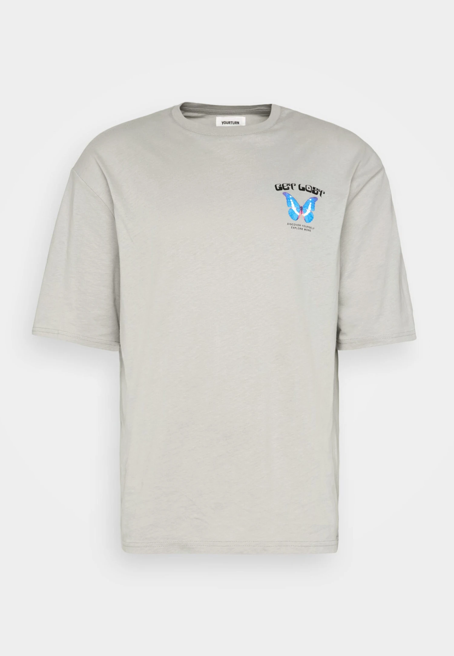 YOURTURN Get Lost Tee Unisex - T-Shirt Print - Grey 7 YOURTURN Get Lost Tee Unisex - T-Shirt Print - Grey - Afbeelding 5