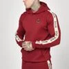 SikSilk Hoodie With Gothic Side Tape - Longsleeve - Burgundy -Heren Kledings Winkel 367fcd7157b34eda8e66b224dc2299a7