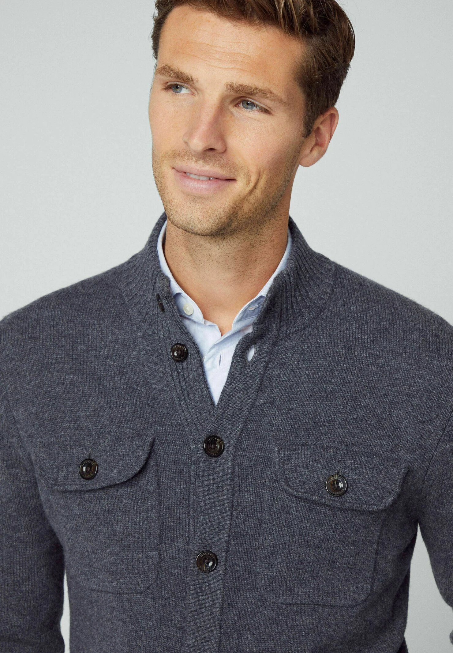 Hackett London Chest Pocket Fb - Vest - Charcoal Grey 6 Hackett London Chest Pocket Fb - Vest - Charcoal Grey - Afbeelding 4