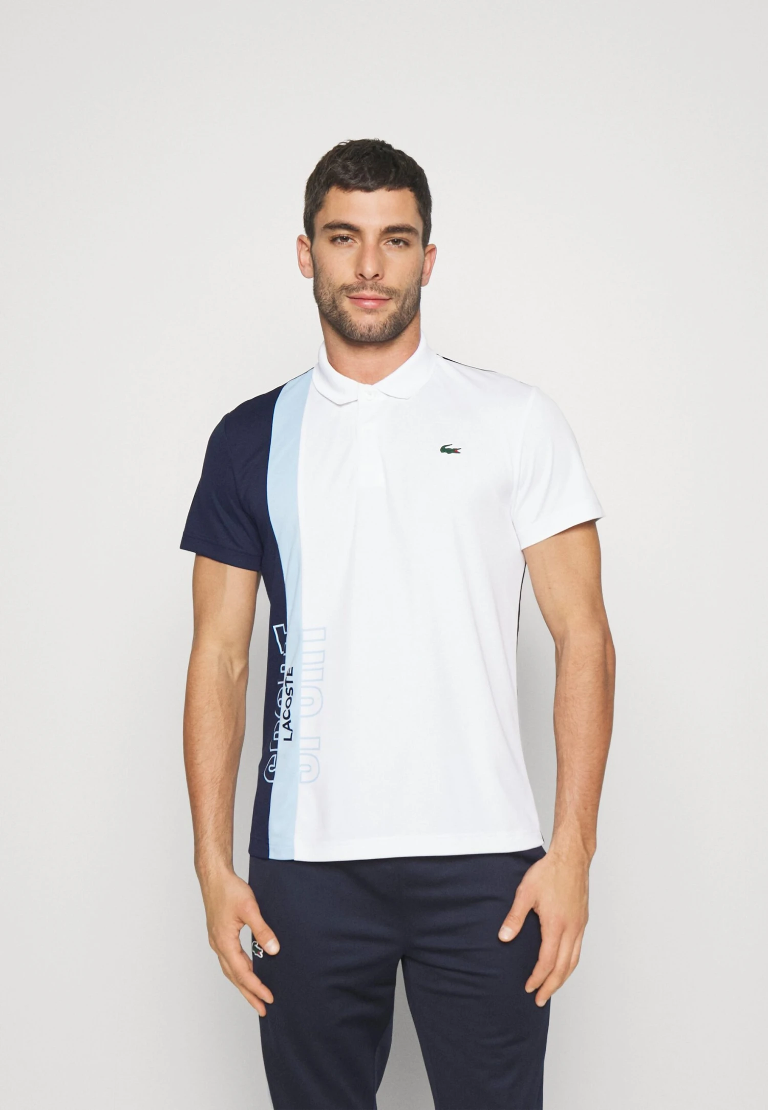 Lacoste Sport Tennis - Poloshirt - White/Navy Blue-Overview 3 Lacoste Sport Tennis - Poloshirt - White/Navy Blue-Overview
