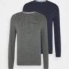 Pier One 2 Pack- Trui - Dark Blue/Mottled Dark Grey -Heren Kledings Winkel 468e5906df344faab14665818a4f3a0f