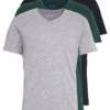 Pier One 3 Pack- T-Shirt Basic - Black, Grey, Green -Heren Kledings Winkel 52134d96565747c2b7ae7569c6f97bb0