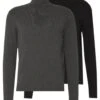 Pier One 2 Pack - Basic Turtleneck - Trui - Black/Mottled Dark Grey -Heren Kledings Winkel 564ded1d5c3c4890971ea33fb300ac4a