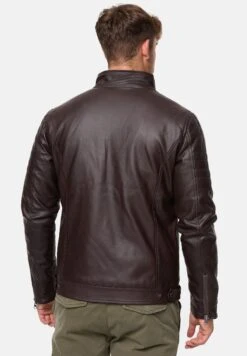 Indicode Jeans Brook - Imitatieleren Jas - Dark Brown 9 Indicode Jeans Brook - Imitatieleren Jas - Dark Brown -Heren Kledings Winkel 5816a95a65f74415b5e0ed818f96b249
