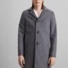 J.Lindeberg Holger Melton Coat - Mantel - Mid Grey Melange -Heren Kledings Winkel 5a0546ced0024072bb8a7003bfb9b230