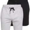 Pier One 2 Pack - Shorts -Light Grey /Black -Heren Kledings Winkel 78668eadaeae42bdbd63ded6d8852d91