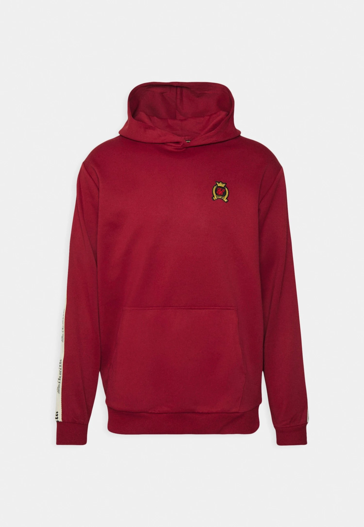 SikSilk Hoodie With Gothic Side Tape - Longsleeve - Burgundy 7 SikSilk Hoodie With Gothic Side Tape - Longsleeve - Burgundy - Afbeelding 5
