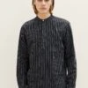 TOM TAILOR Denim Mit Stehkragen - Overhemd - Black Stripe -Heren Kledings Winkel 8c2d2aa462ae41a09446339aef6db911