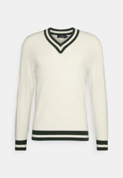 Hackett London Contrast Trim V Neck - Vest - Ecru/Green 10 Hackett London Contrast Trim V Neck - Vest - Ecru/Green -Heren Kledings Winkel 96591502fd174943a30ecf07a9160992