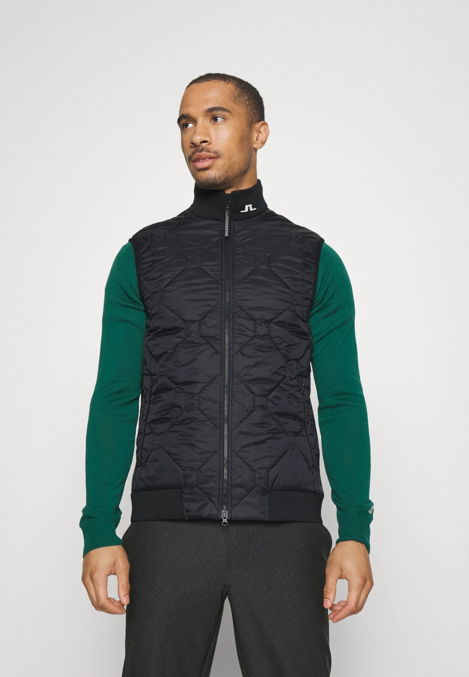 Quilt Hybrid Vest - Bodywarmer - Black 3 Quilt Hybrid Vest - Bodywarmer - Black