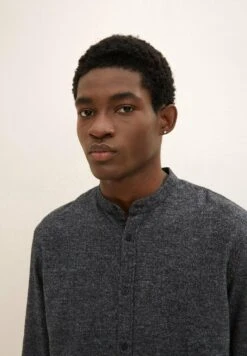 TOM TAILOR Denim Overhemd - Black/Off White Structure -Heren Kledings Winkel a2d20b0f668743b181b84a4c3309f7a1