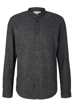 TOM TAILOR Denim Overhemd - Black/Off White Structure -Heren Kledings Winkel aeb0645ece144cfdb3b5d1f8e88c249f