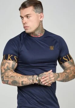 SikSilk Short Sleeve Dynamic Tech - T-Shirt Print - Navy -Heren Kledings Winkel bf4d6c707f8142e79e13ed2b6a1aefdf