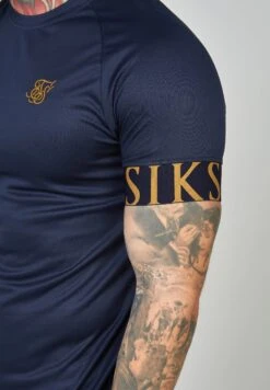 SikSilk Short Sleeve Dynamic Tech - T-Shirt Print - Navy -Heren Kledings Winkel bfabb9ce66b34d799dc182419059e819