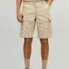 Jack & Jones Unifarbene Dex Mit Cargotaschen - Shorts - Oxford Tan -Heren Kledings Winkel d24af7ac784b402c90e025de9307c871
