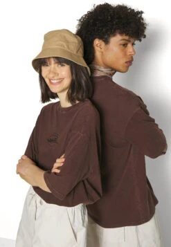 YOURTURN Unisex - T-Shirt Print - Dark Brown -Heren Kledings Winkel ed0047be63e54a299600a138edfa9bf3