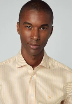 Hackett London Essential Bengal Stripe - Overhemd - White Yelow -Heren Kledings Winkel ed14b279dd1a4297998e02372b2e4135