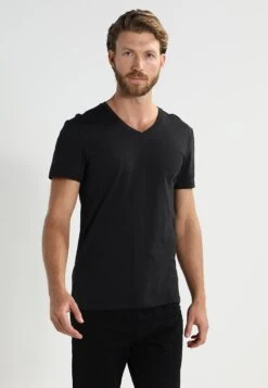 Pier One 2 Pack - T-Shirt Basic - Black -Heren Kledings Winkel f5ae58d798ac495dae21da6170c2b2ec