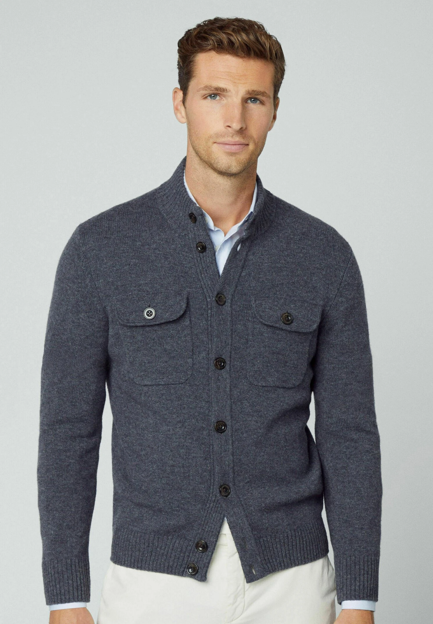 Hackett London Chest Pocket Fb - Vest - Charcoal Grey 3 Hackett London Chest Pocket Fb - Vest - Charcoal Grey